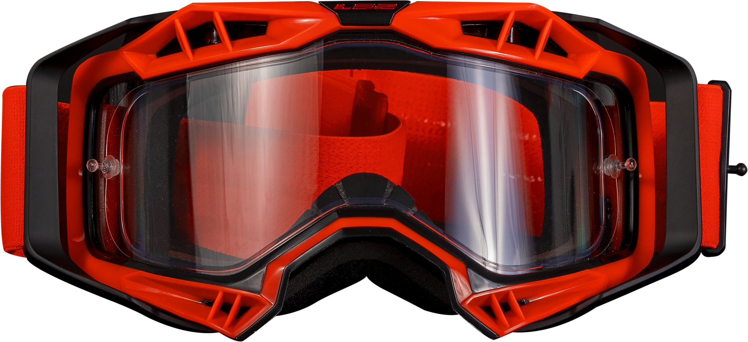 AURA ENDURO GOGGLE BLACK RED CLEAR